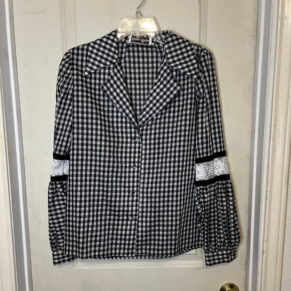 Vintage Victor Costa long-sleeved blouse, size 12 (runs small) - Picture 1 of 6